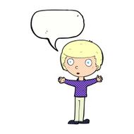 cartoon surprised man with speech bubble N159