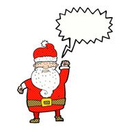 cartoon angry santa claus with speech bubble N24