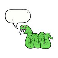 cartoon snake with speech bubble N81
