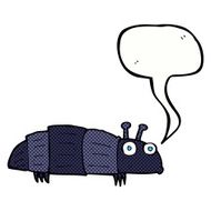 cartoon bug with speech bubble N40