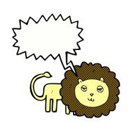 cartoon lion with speech bubble N22