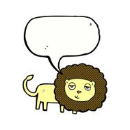 cartoon lion with speech bubble N23