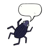 cartoon bug with speech bubble N41