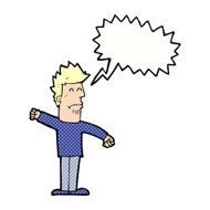 cartoon stressed man with speech bubble N78