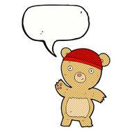 cartoon teddy bear with speech bubble N199