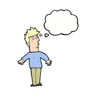cartoon surprised man with speech bubble N160