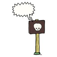 cartoon sign post with speech bubble N11
