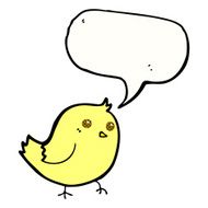 cartoon bird with speech bubble N308