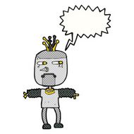 cartoon robot with speech bubble N225