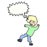 cartoon terrified man with speech bubble N259