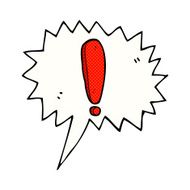 cartoon exclamation mark with speech bubble N4