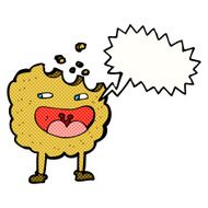 cookie cartoon character with speech bubble N12