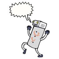 cartoon robot with speech bubble N227