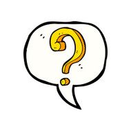 cartoon question mark with speech bubble N4