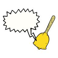cartoon bell with speech bubble N8