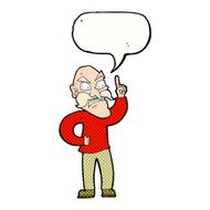 cartoon old man laying down rules with speech bubble N4