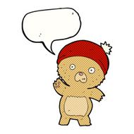 cute cartoon teddy bear with speech bubble N21
