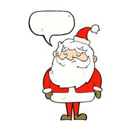 cartoon santa claus with speech bubble N232