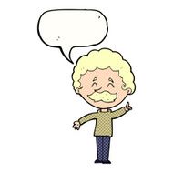 cartoon man with idea speech bubble N131