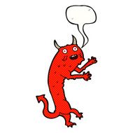 cartoon devil with speech bubble N12