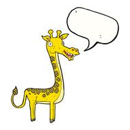 cartoon giraffe with speech bubble N12