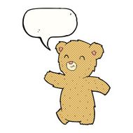 cartoon teddy bear with speech bubble N201