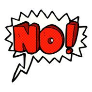 cartoon no symbol with speech bubble N4