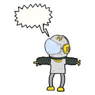 cartoon astronaut with speech bubble N146