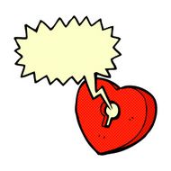 cartoon heart with keyhole speech bubble N4