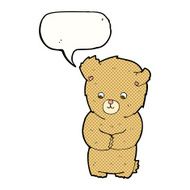 cute cartoon teddy bear with speech bubble N22
