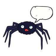 cartoon spider with speech bubble N22