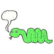 funny cartoon snake with speech bubble N32