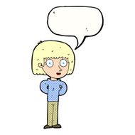 cartoon staring woman with speech bubble N52