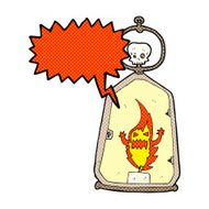cartoon spooky lantern with speech bubble N11