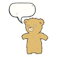 cartoon teddy bear with speech bubble N202