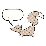 cartoon little wolf with speech bubble N41