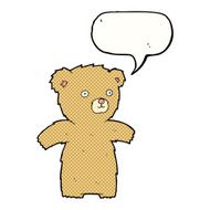 cute cartoon teddy bear with speech bubble N24