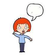 cartoon woman explaining her point with speech bubble N47