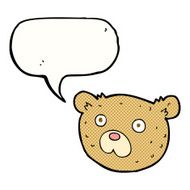 cartoon teddy bear with speech bubble N203