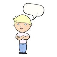 cartoon happy man with speech bubble N546