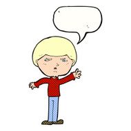 cartoon mean man with speech bubble N22