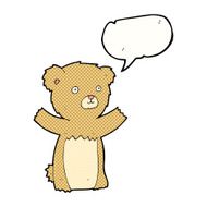 cartoon teddy bear with speech bubble N205