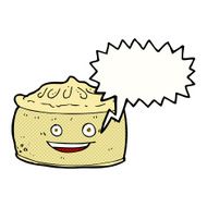 cartoon pie with speech bubble N4