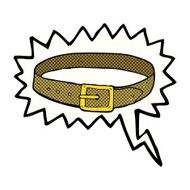 cartoon leather belt with speech bubble N7