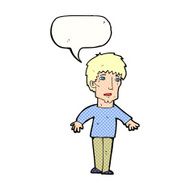 cartoon surprised man with speech bubble N162