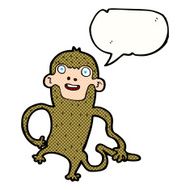 cartoon monkey with speech bubble N42