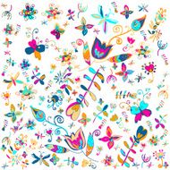 Vector summer floral background vector N2