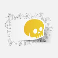 Drawing business formulas skull N17