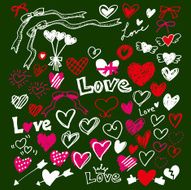 Heart of illustrations wrote by hand N5