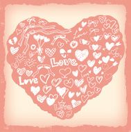 Heart of illustrations wrote by hand N6